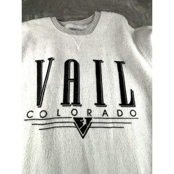 Vtg Vail Colorado Crewneck Sweatshirt Gear For Sports L Pullover Inside out - Picture 2 of 9